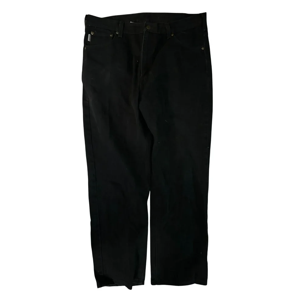 Carhartt B161 BLK Relaxed Fit Work Jeans Black Denim 38x30 Mens Dungaree
